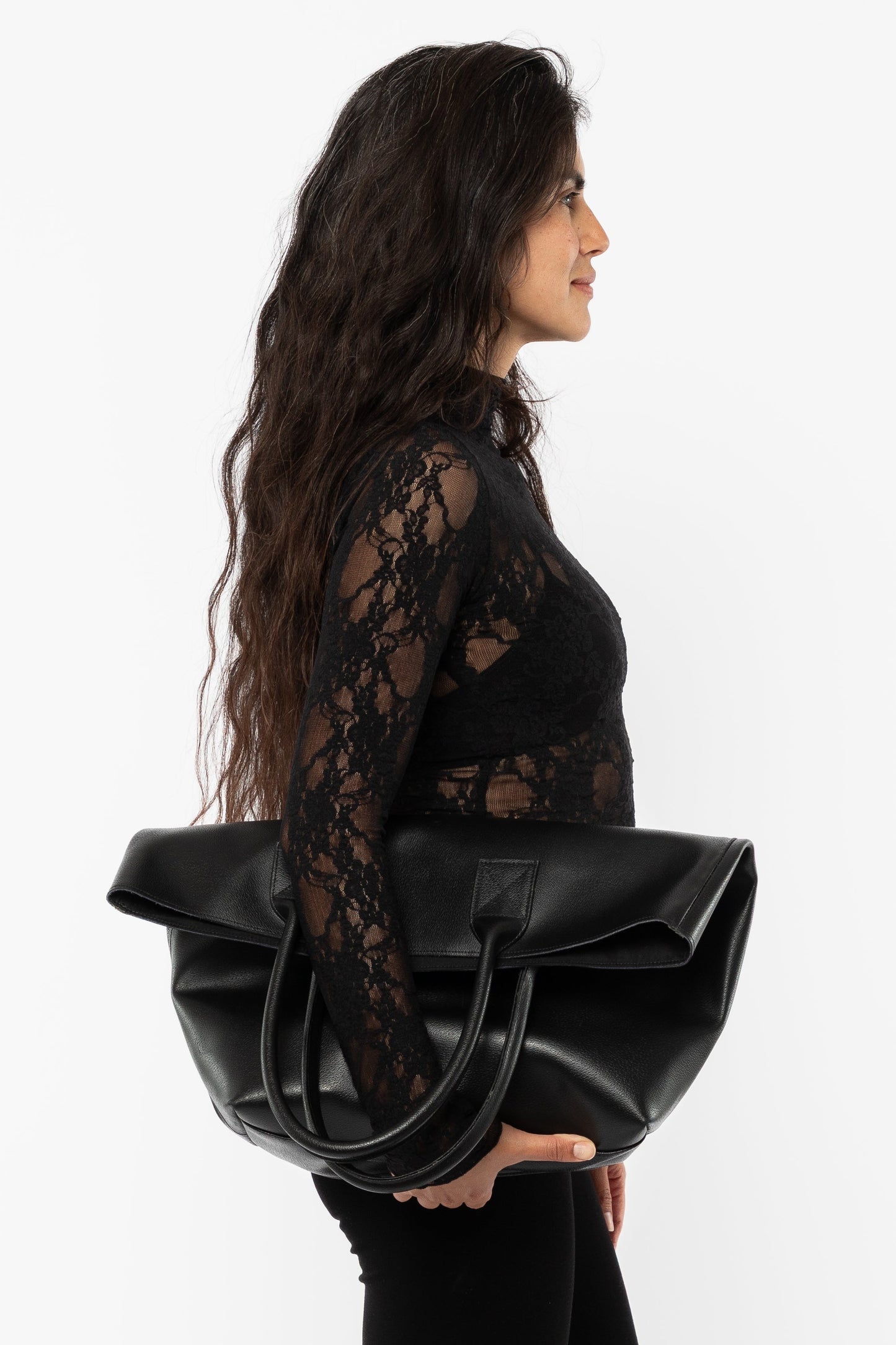 Bolso de mano de cuero unisex
