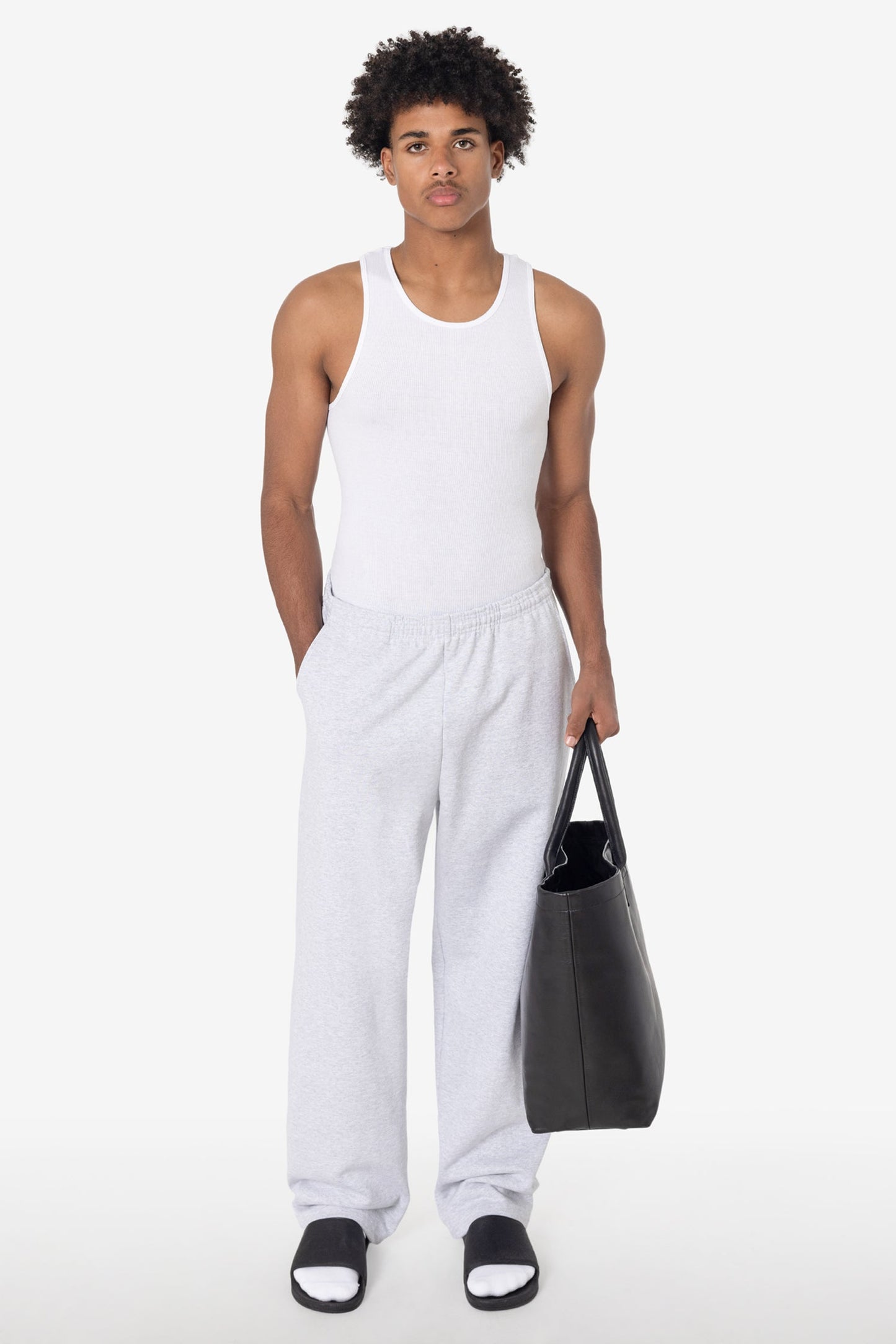 Bolso de mano de cuero unisex