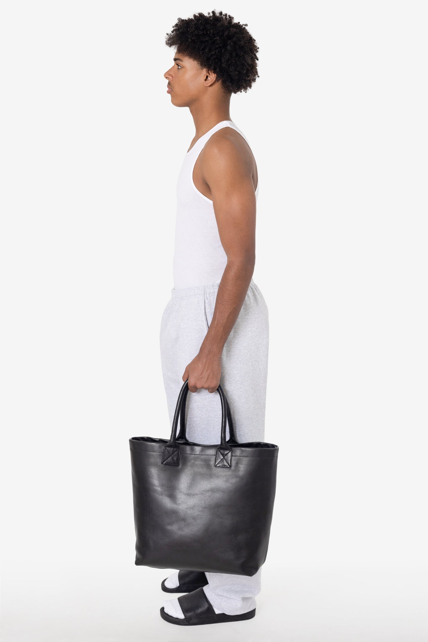 Bolso de mano de cuero unisex