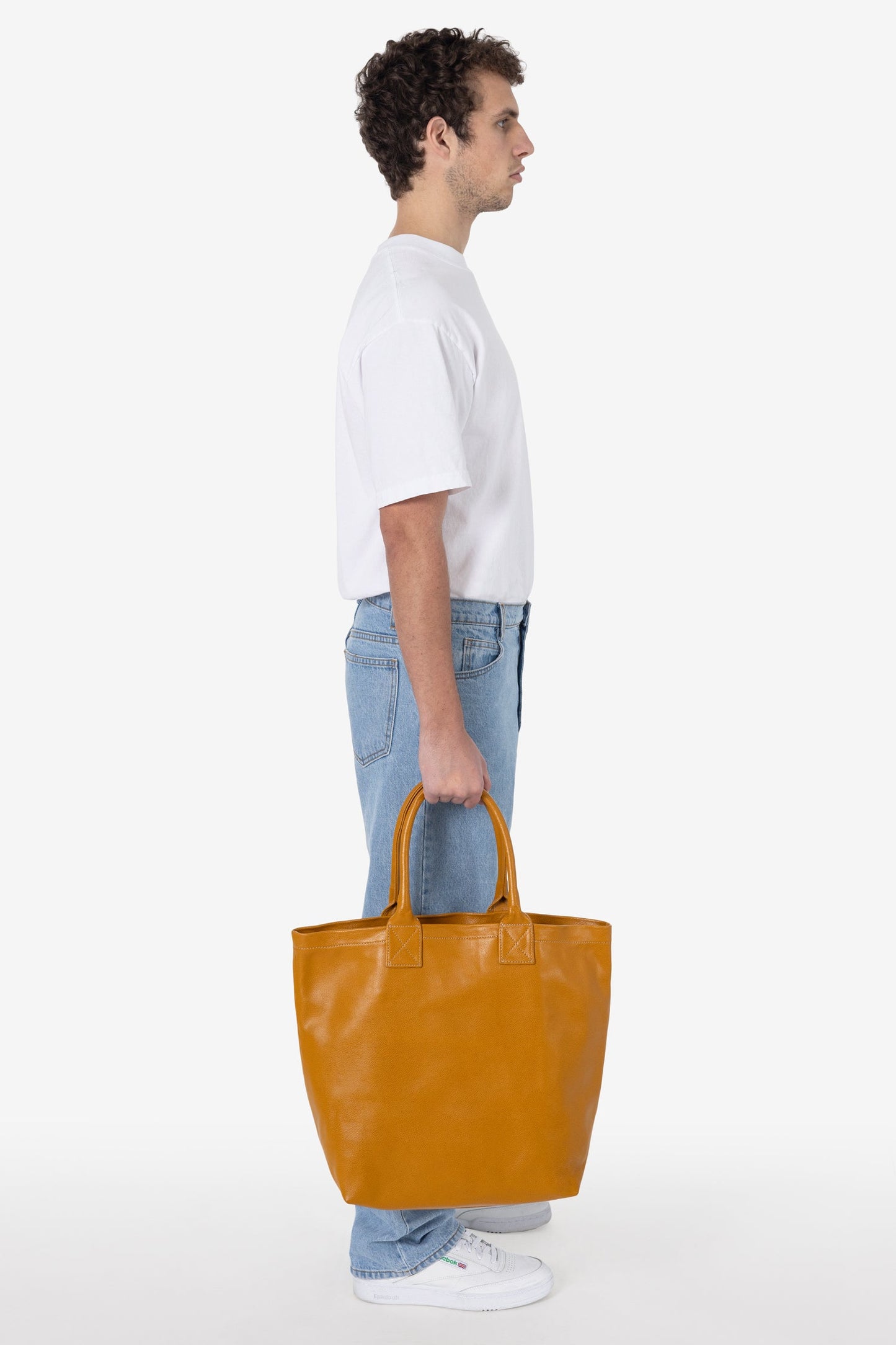 Bolso de mano de cuero unisex