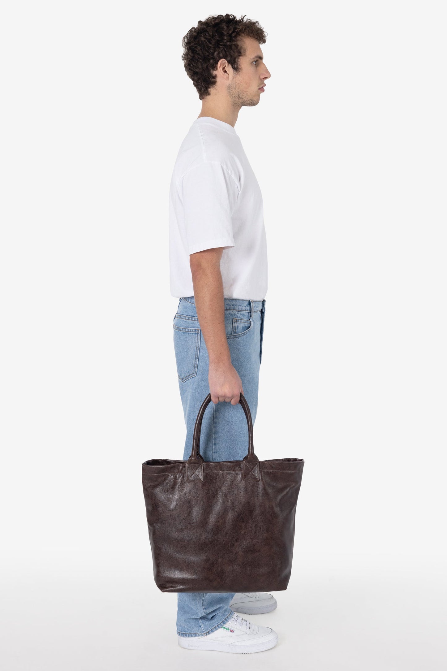 Bolso de mano de cuero unisex