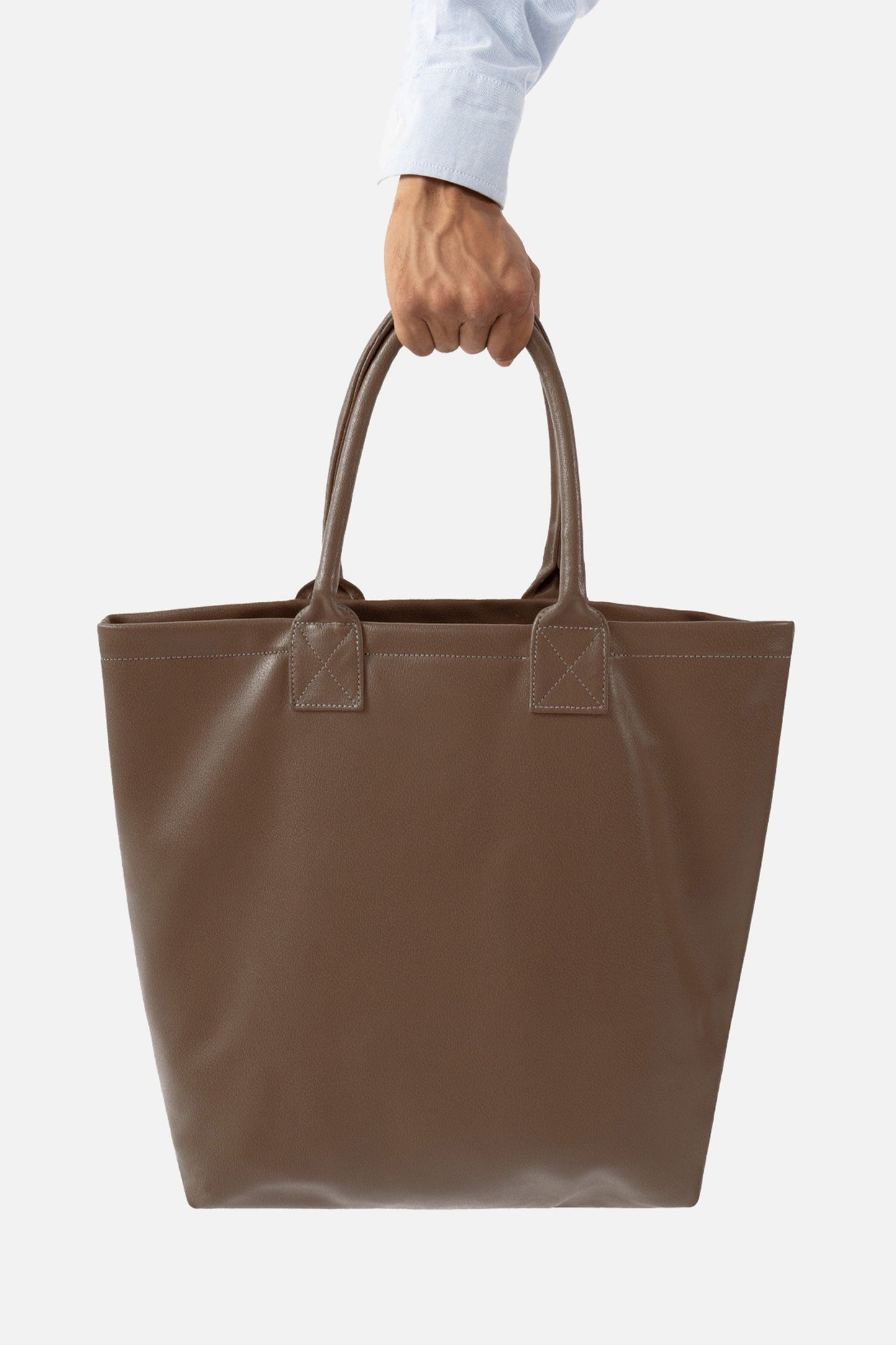 Bolso de mano de cuero unisex